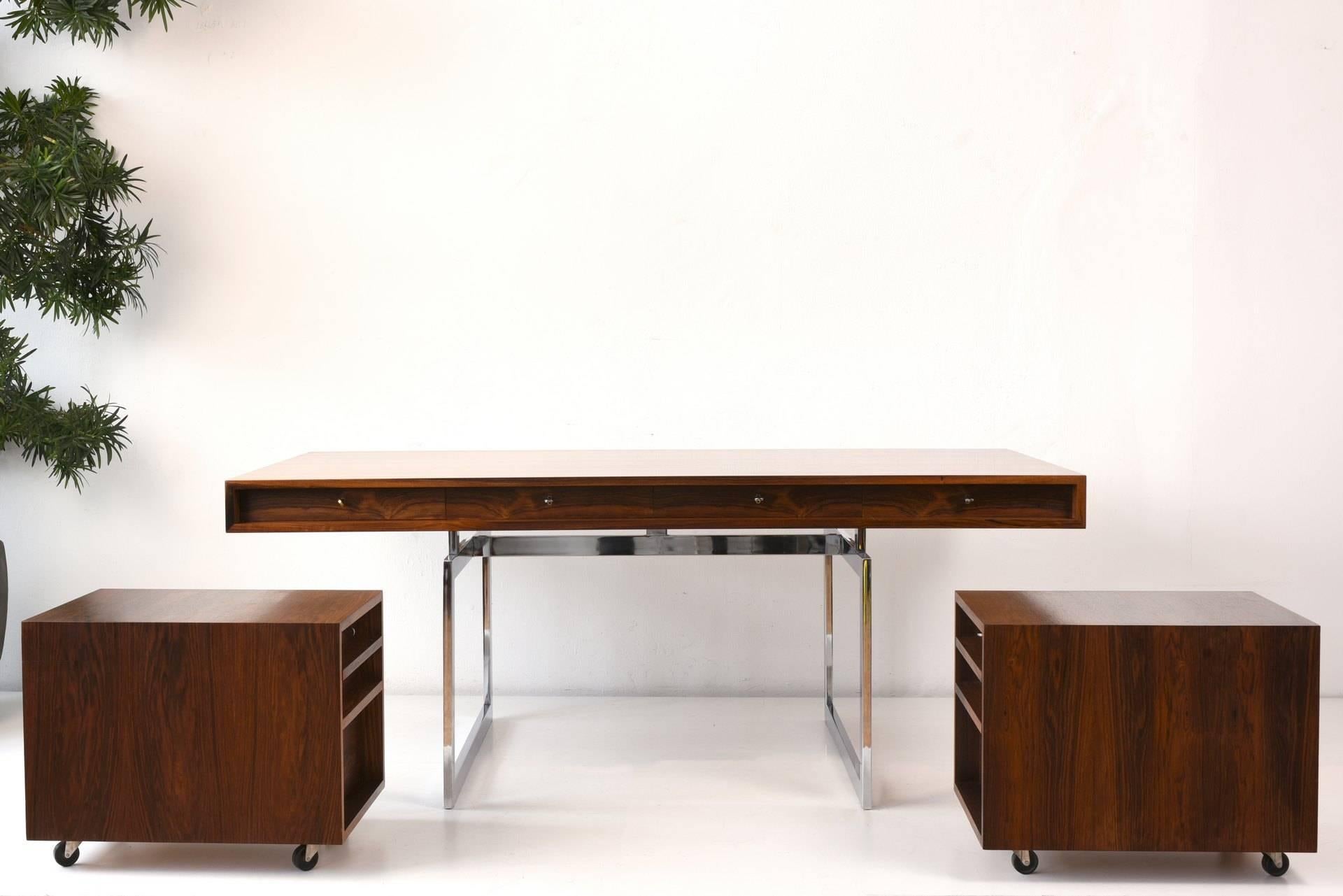 Danish International Style Rosewood Desk Bodil Kjaer, 1959