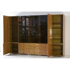 Superb Quality Cabinet System Bird's-Eye Maple Saporiti, Italy, 1975