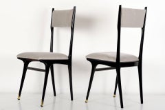 Six High Back Italian Chairs, Probably Ico Parisi, 1950