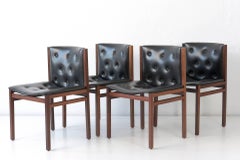 Four Chairs Solid Rosewood by Lübke, Germany, 1960