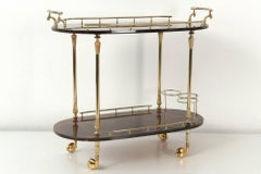 Aldo Tura, Italy, 1969 Goatskin Bar Cart