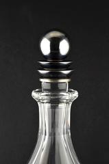 Ultra Rare Carafe Georg Jensen and Baccarat 1930s Pattern Pyramid