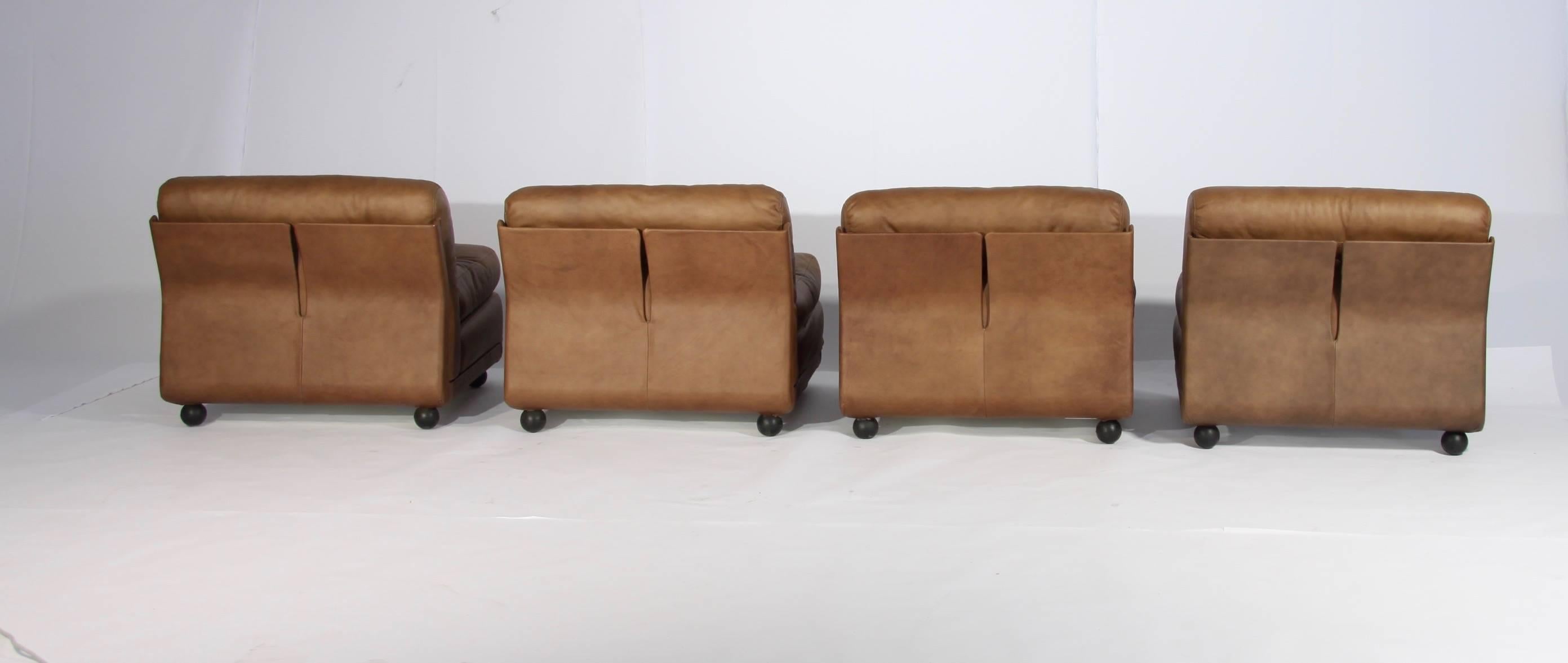 Set of four of leather 