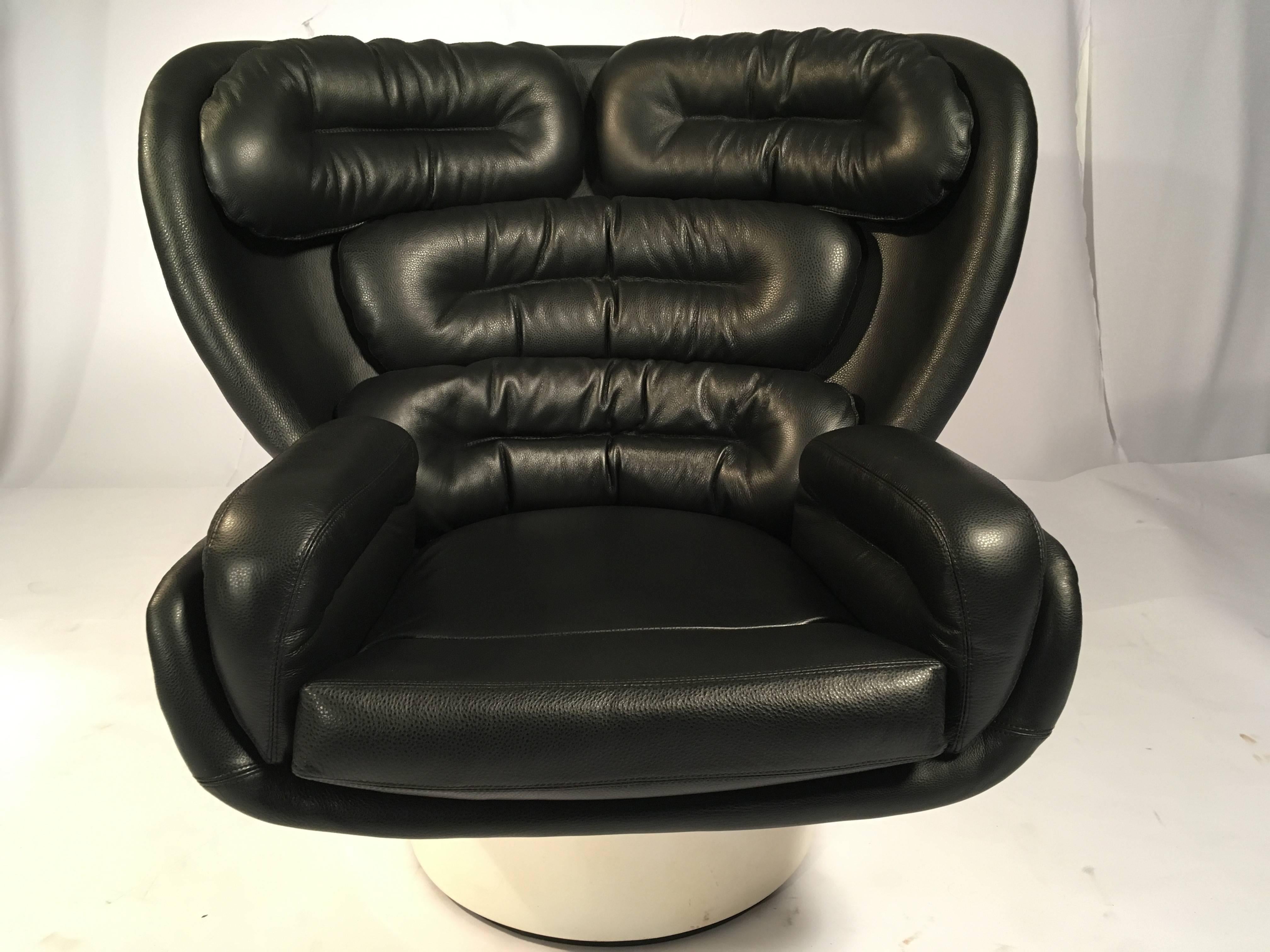 Leather Elda Chair by Joe Colombo for Comfort, 1963 For Sale
