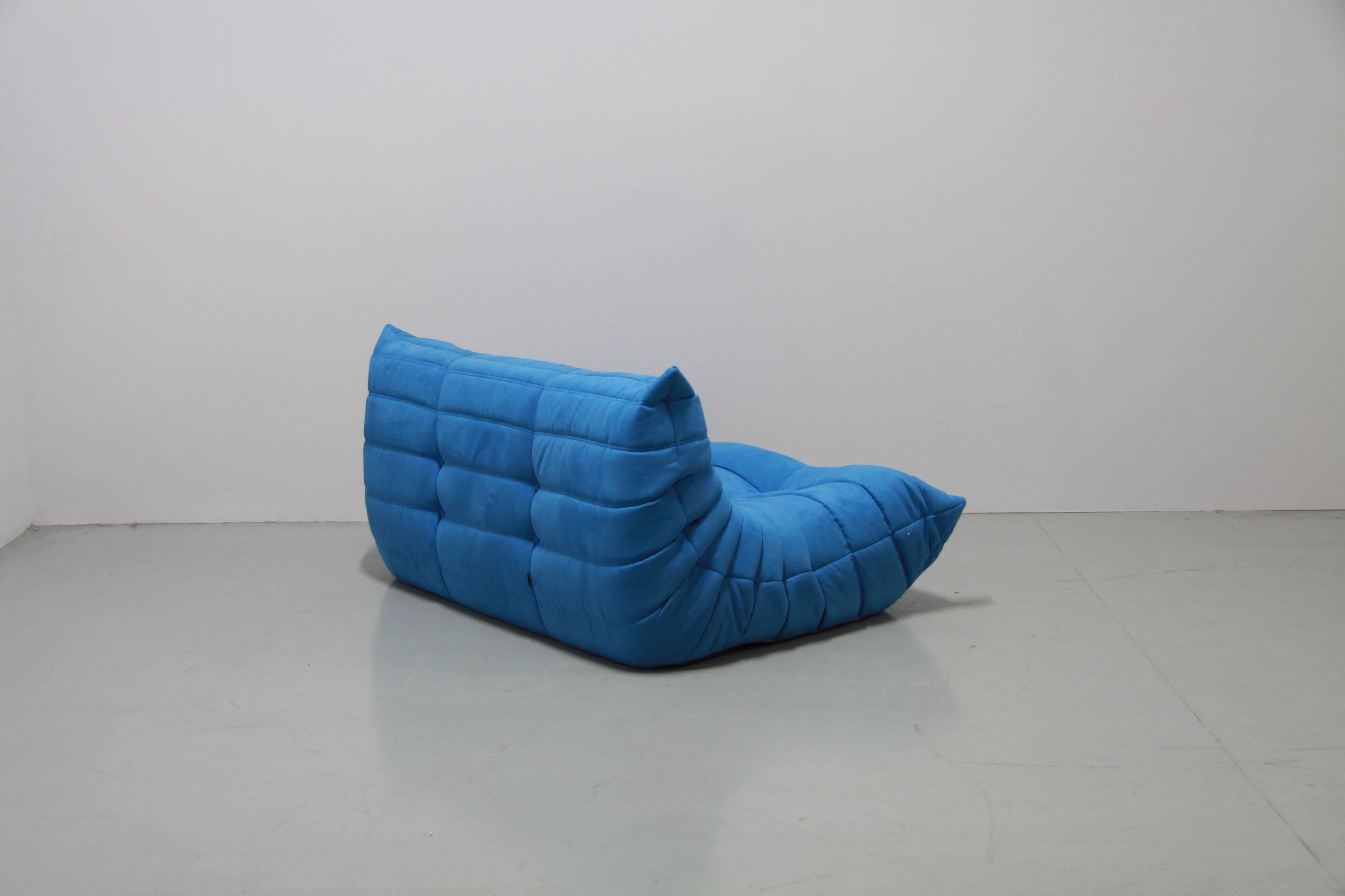 Vintage Turquoise Togo Set by Michel Ducaroy for Ligne Roset, 1970s 1