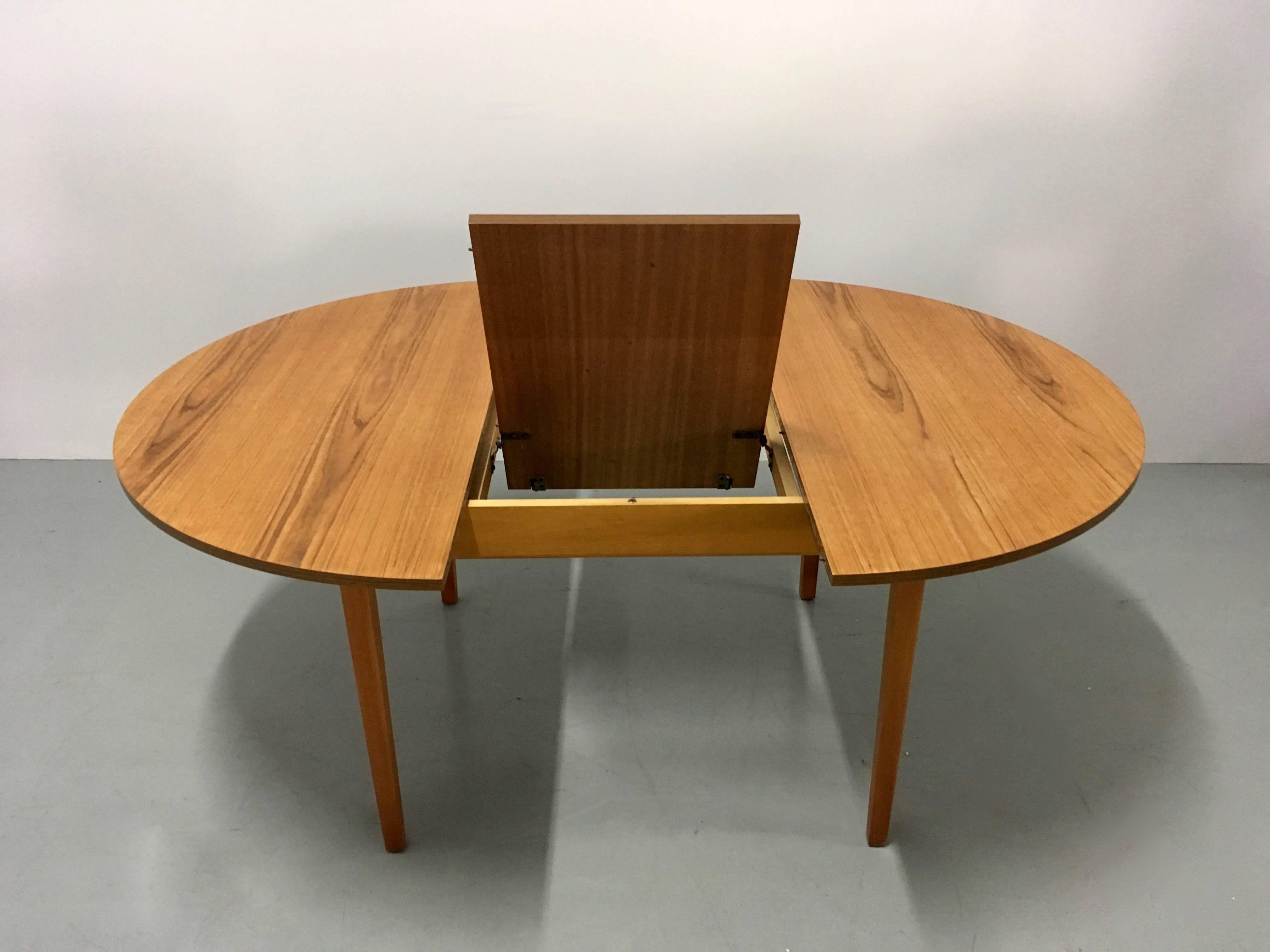 Mid-20th Century Vintage Danish Extendable Teak Dining Table, 1960s For Sale