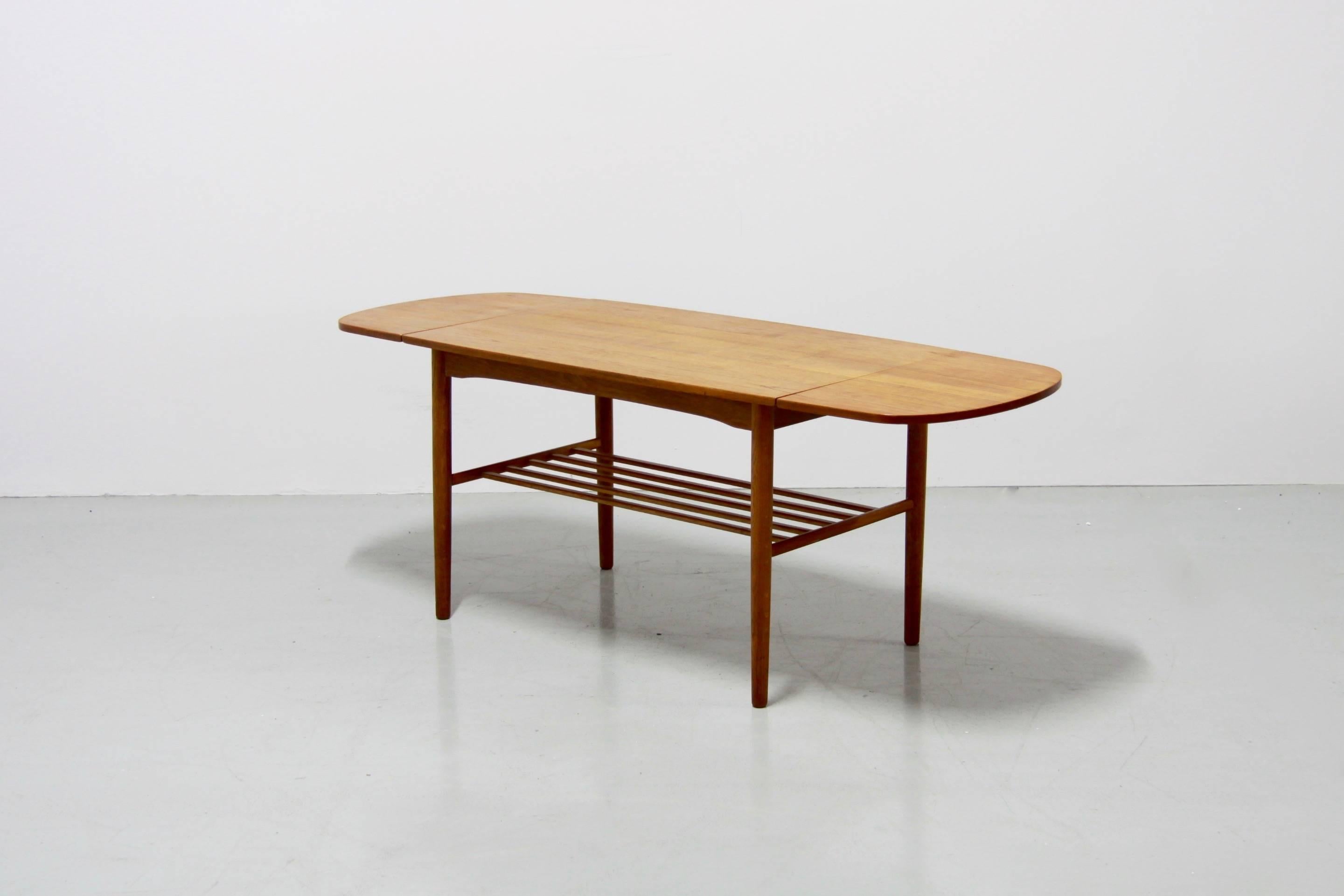 Teak Vintage Danish Extendable Coffee Table, 1960s For Sale