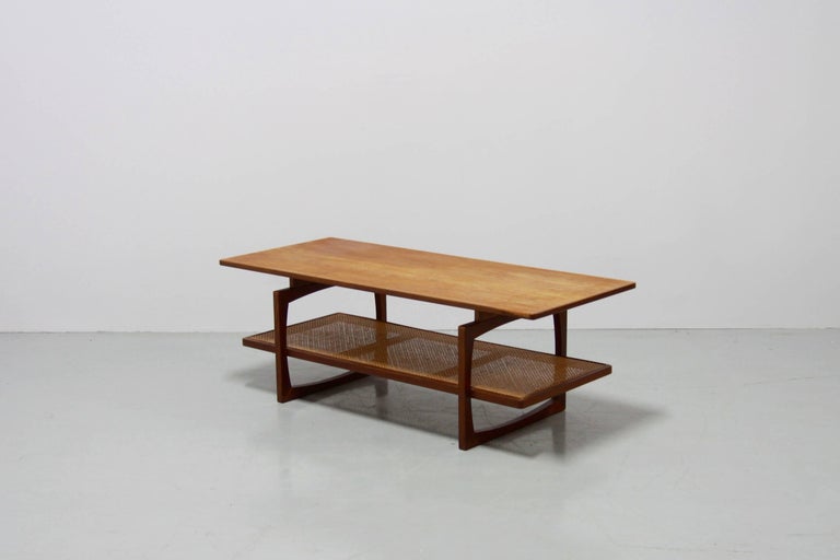 Vintage Teak and Rattan Coffee Table from GPlan, 1970s at 1stDibs g