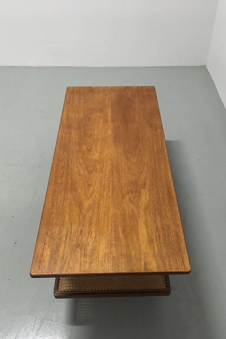 Vintage Teak and Rattan Coffee Table from GPlan, 1970s at 1stDibs g