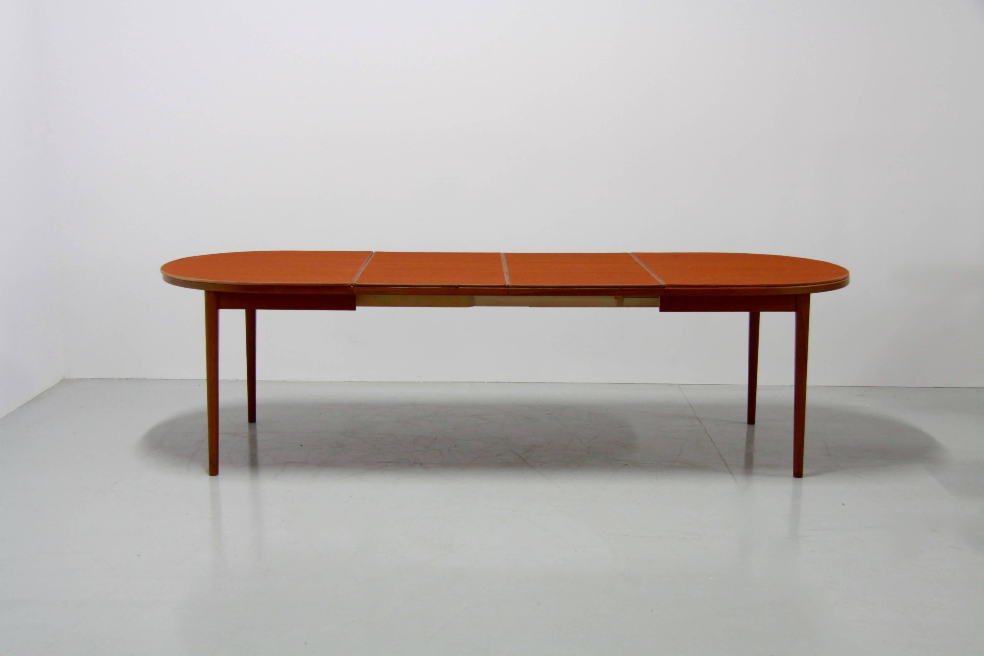 Mid-Century Modern Vintage Double Extendable Teak Dining Table by Nils Jonsson for Troeds For Sale