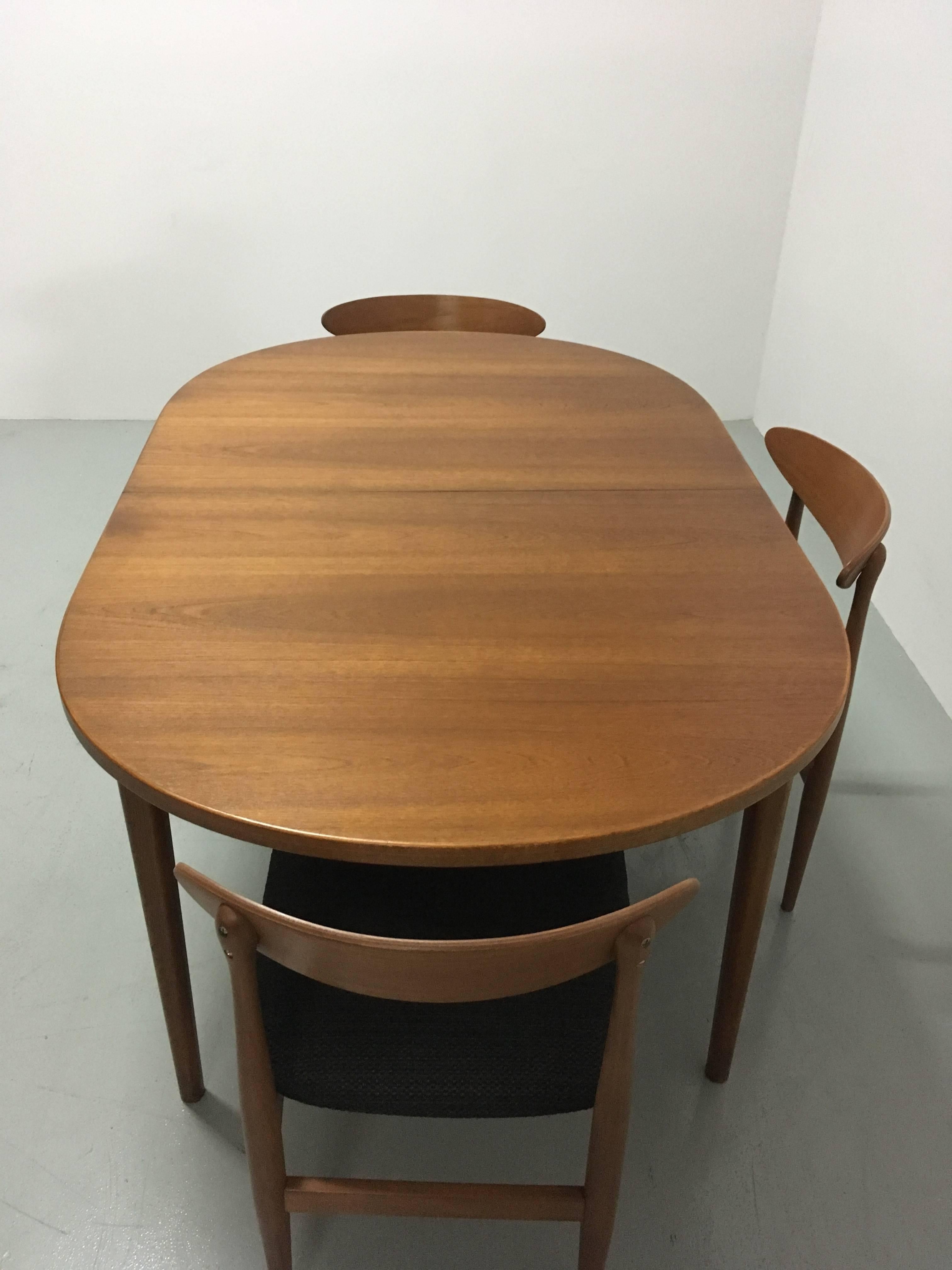 Mid-20th Century Vintage Double Extendable Teak Dining Table by Nils Jonsson for Troeds For Sale