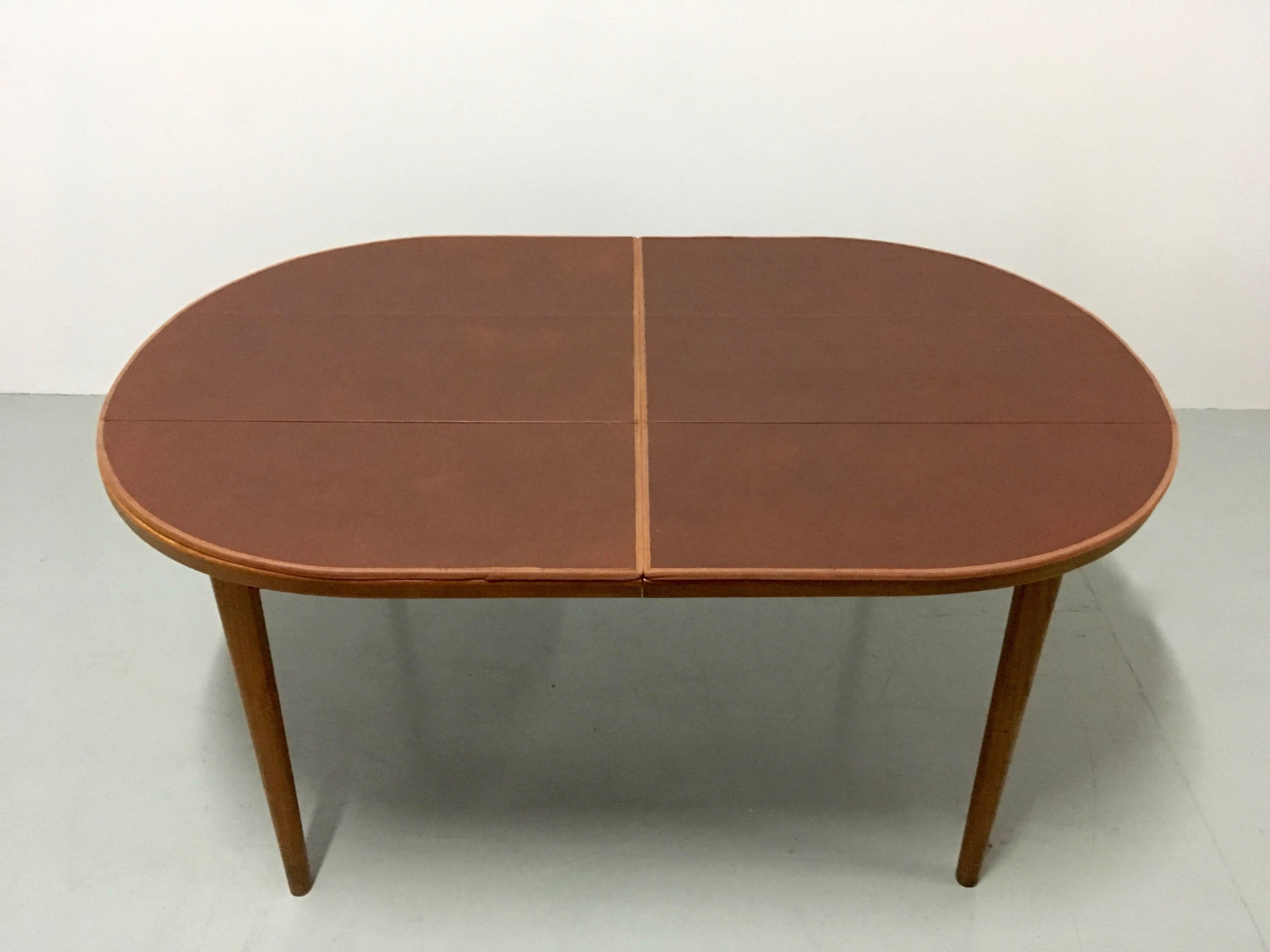Vintage Double Extendable Teak Dining Table by Nils Jonsson for Troeds For Sale 2