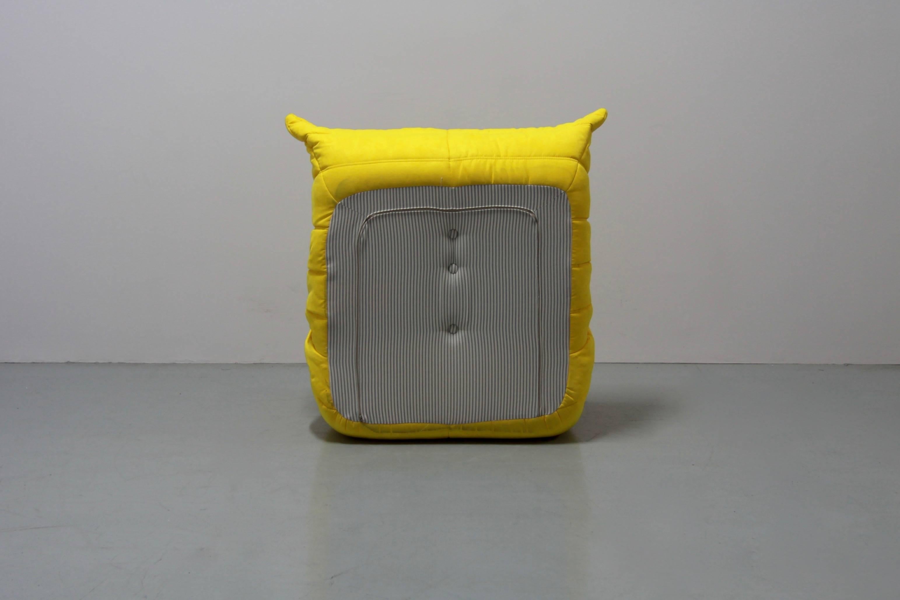 Vintage Yellow Microfibre Togo Sofa Set by Michel Ducaroy for Ligne Roset, 1970s 2