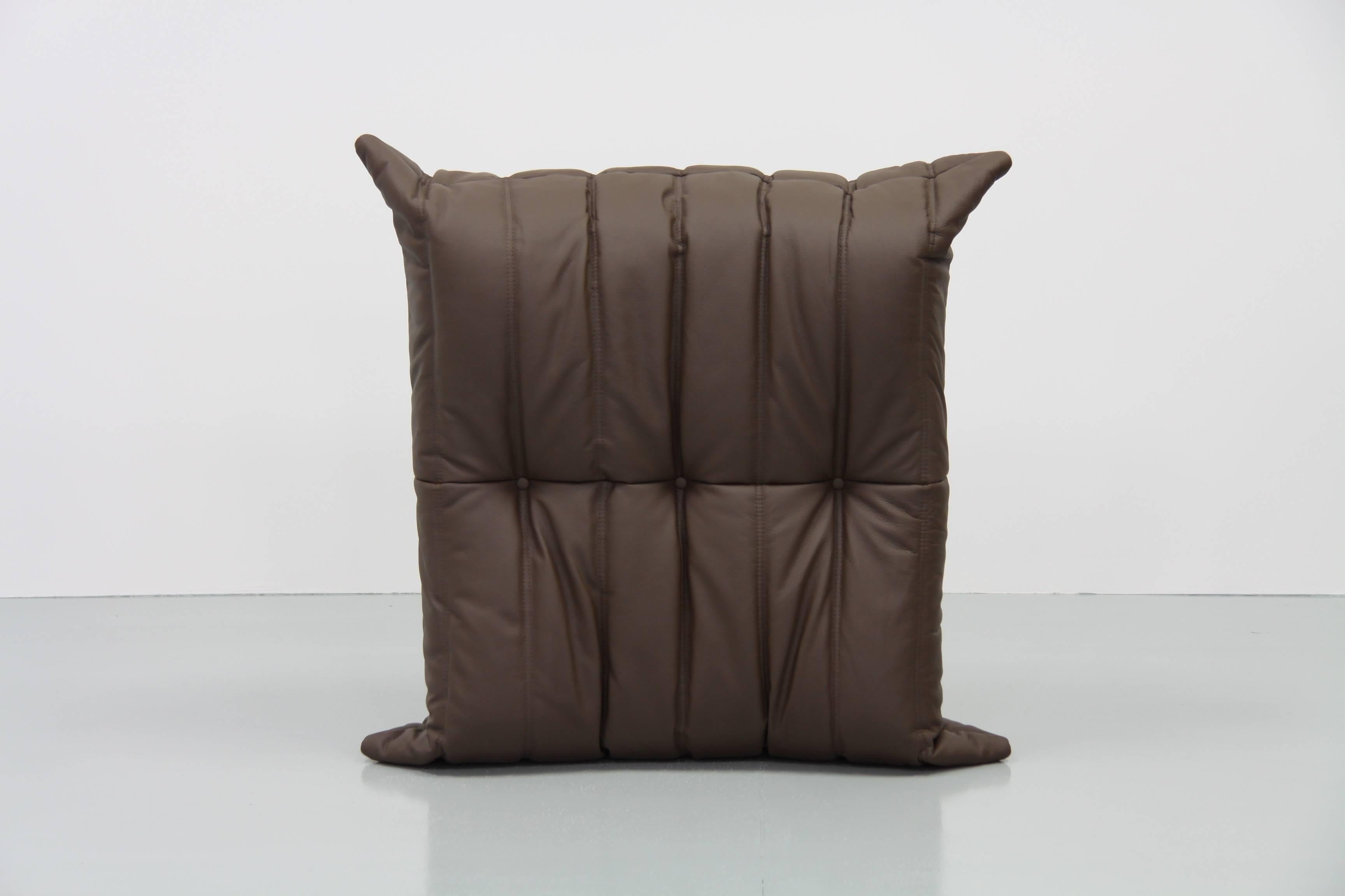 Mid-Century Brown Leather Togo Living Room Set by Michel Ducaroy for Ligne Roset 3