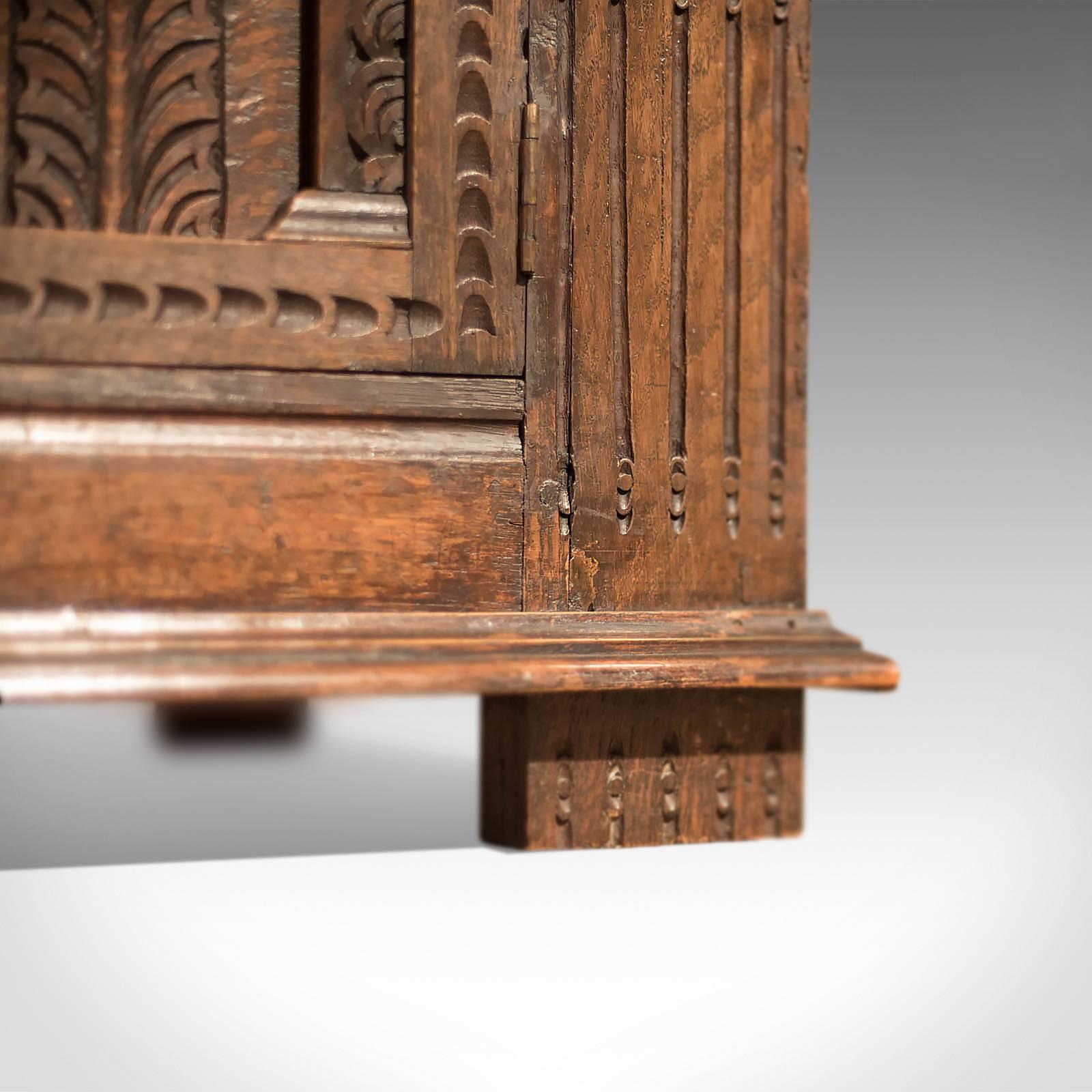 18th Century Antique Coffer, English Oak Furniture 3