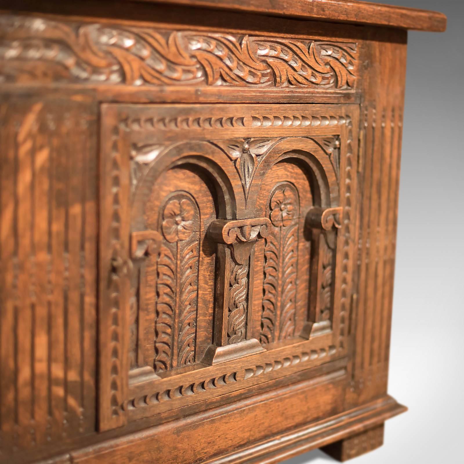 18th Century Antique Coffer, English Oak Furniture 1