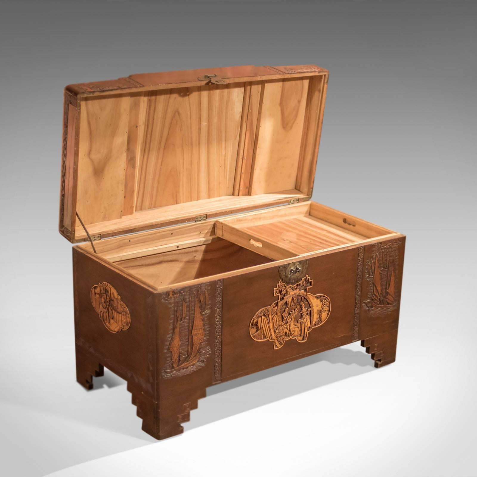 antique camphor wood chest