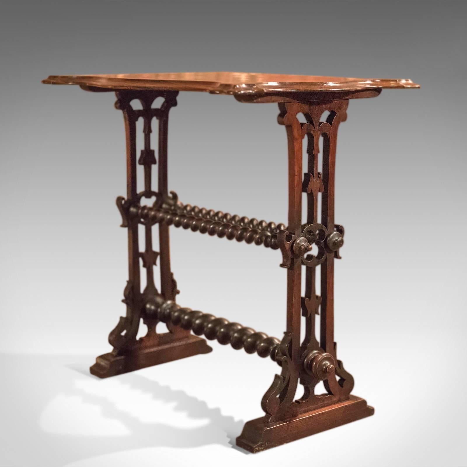 British 19th Century Victorian Rosewood Side Table, circa 1860