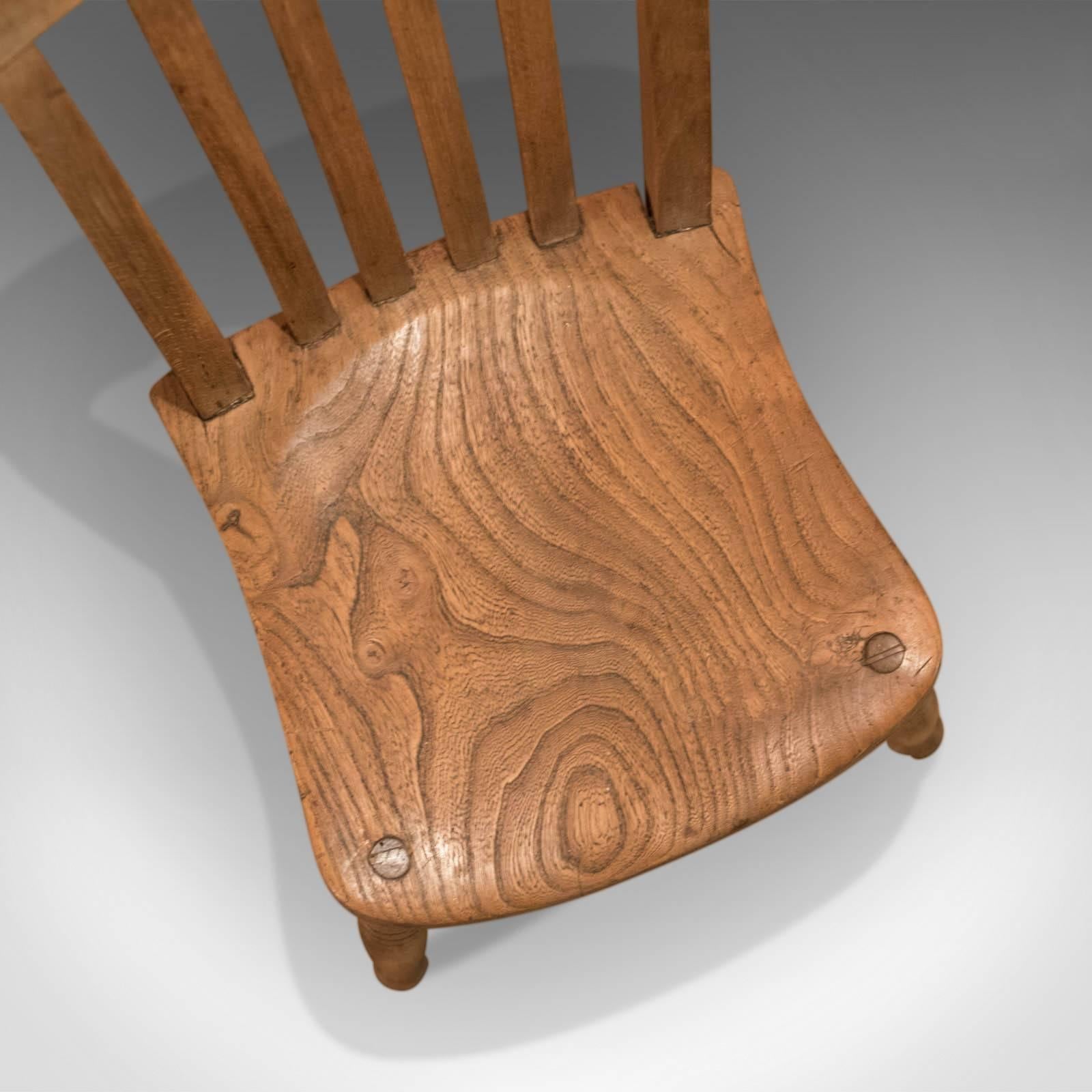 19th Century Victorian Elm Station Chair, circa 1850 3