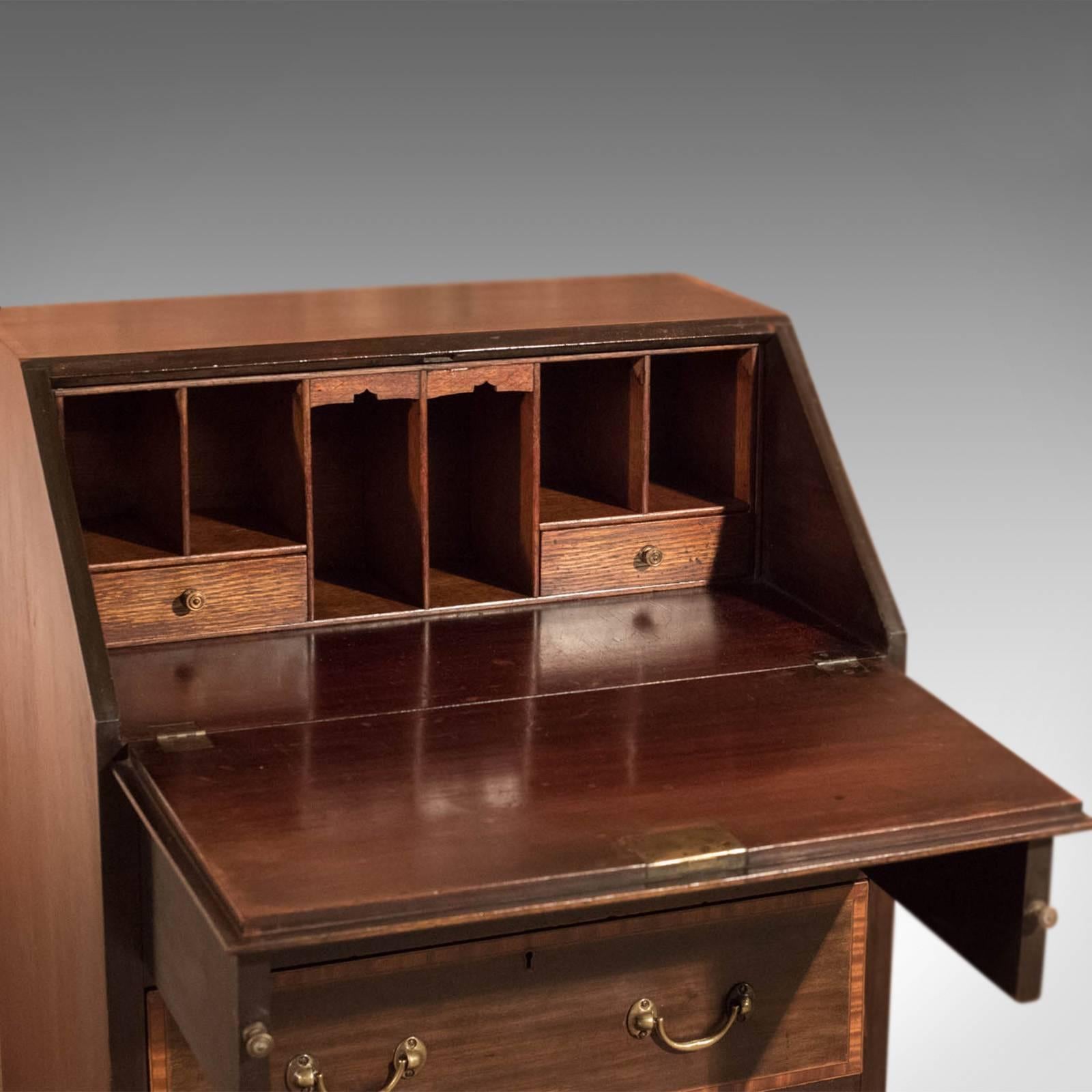 British Edwardian Mahogany Bureau, circa 1910