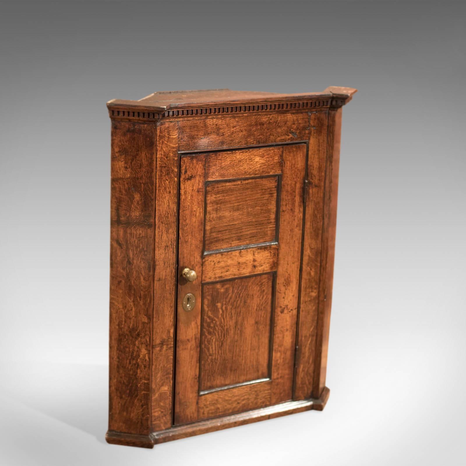 antique oak corner cabinet