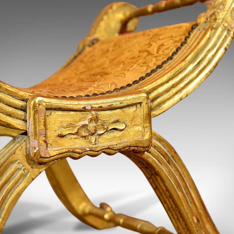 MidCentury Classical 'X' Frame Stool at 1stDibs