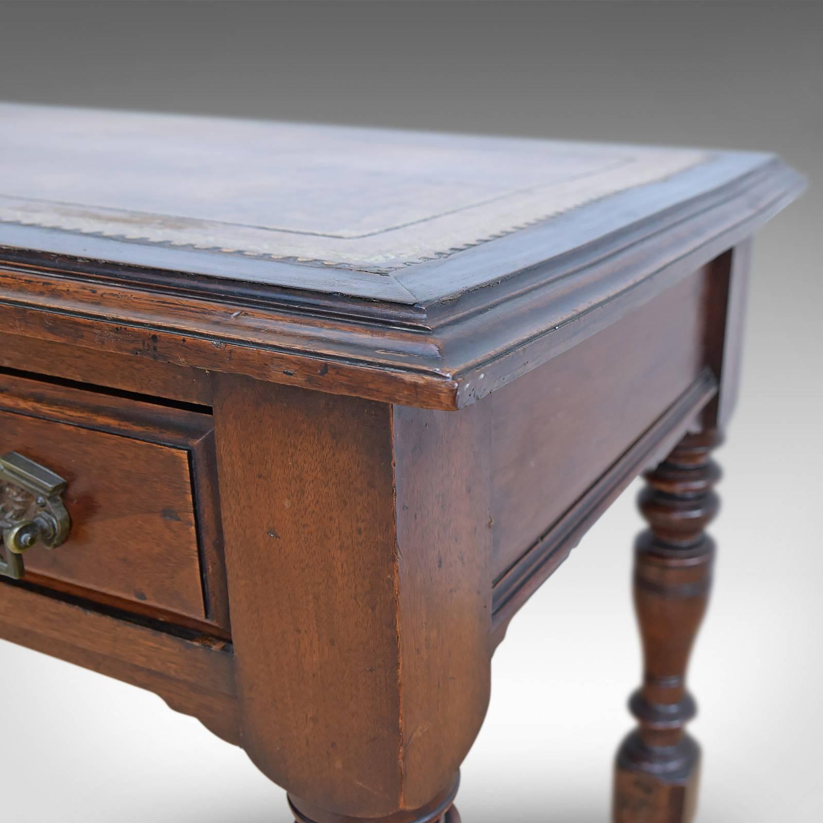 19th Century Antique Desk, Late Victorian Writing Table, circa 1880