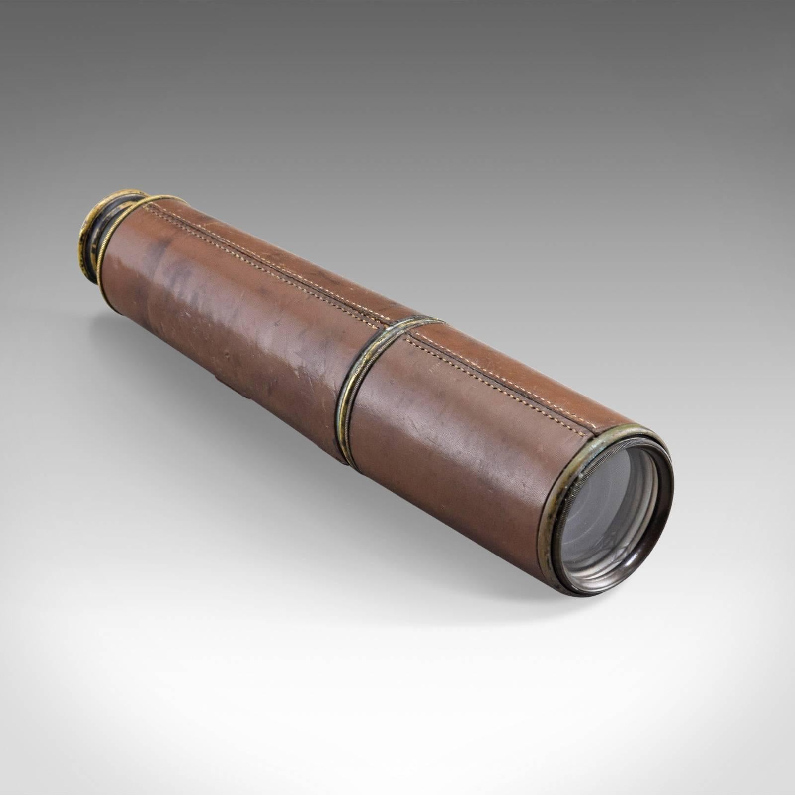 This is an antique telescope dating to the early 20th century.

In fine order physically and optically, this three draw Broadhurst Clarkson Scope carries the military arrow stamp and is engraved ' TEL. SIG. MK.VI, (BC & Co. Ltd Logo), 7857, O.S.