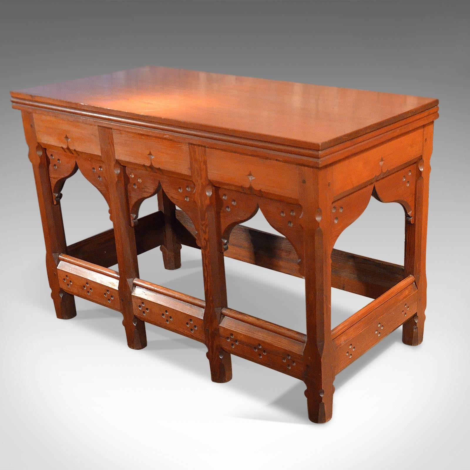 19th Century Arts and Crafts Antique Serving Table, circa 1880