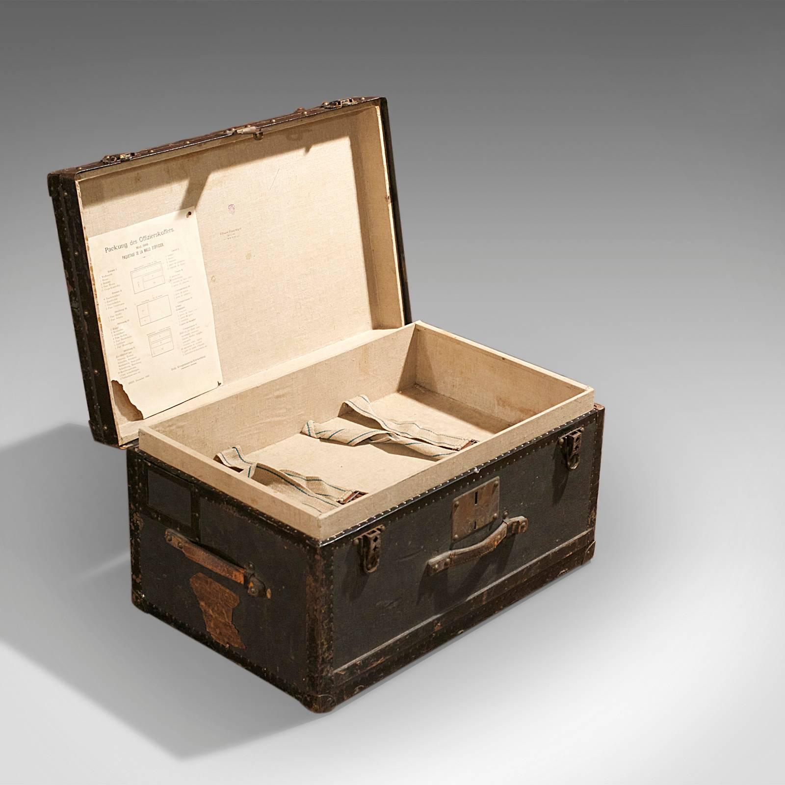 Victorian Swiss Military Officer's Trunk, Early 20th Century
