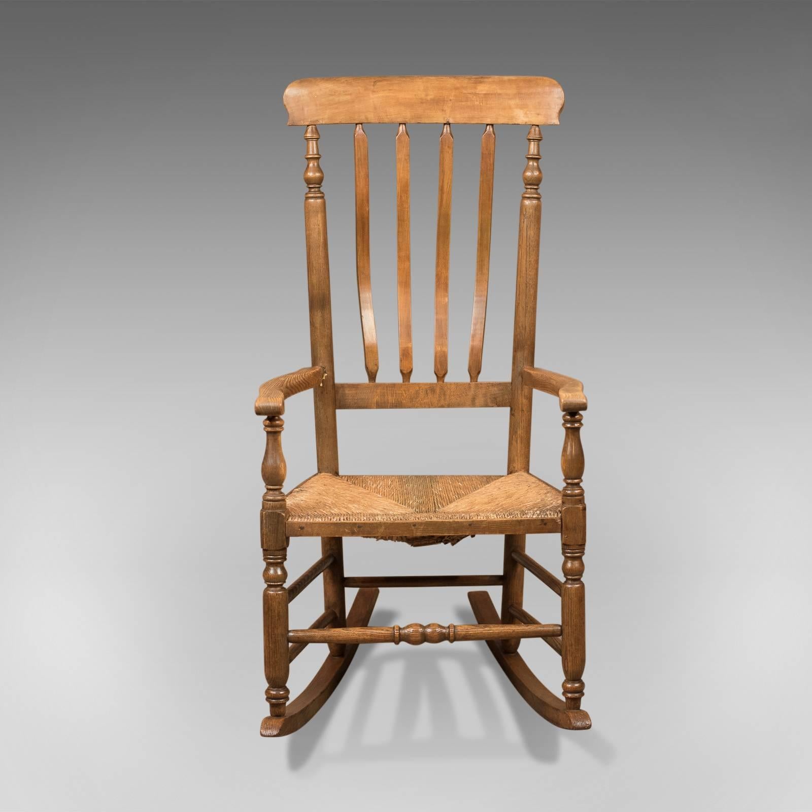 Great Britain (UK) Antique Rocking Chair, Georgian Oak and Ash