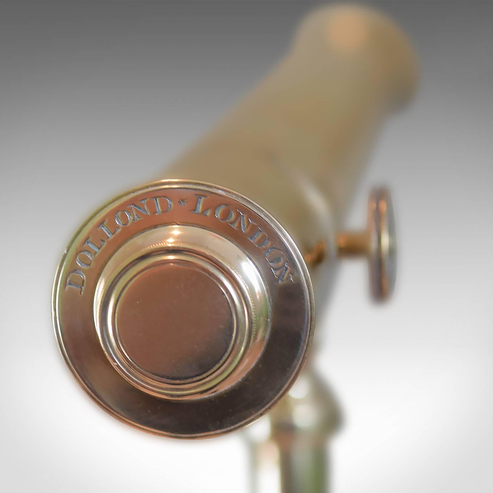 18th Century Antique Telescope, Dollond, Refracting Library Scope in Mahogany Case circa 1800