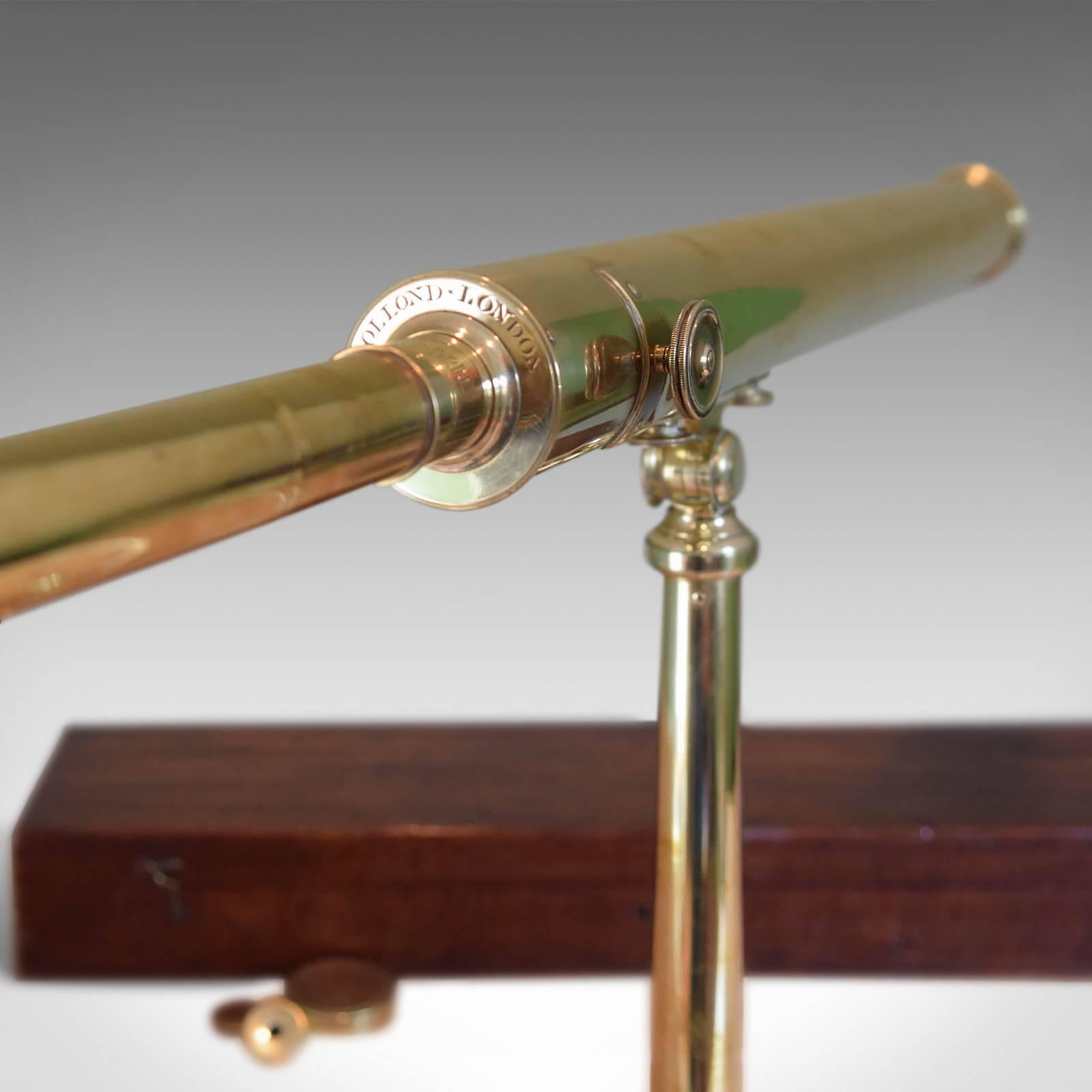 Antique Telescope, Dollond, Refracting Library Scope in Mahogany Case circa 1800 In Good Condition In Hele, Devon, GB