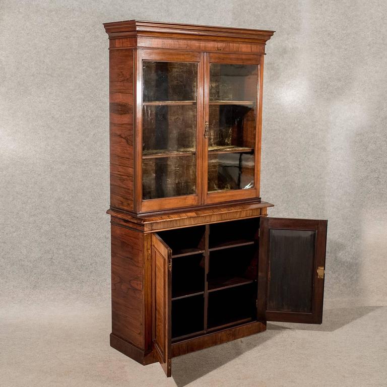 Antique Display Bookcase China Fine Quality Rosewood Victorian