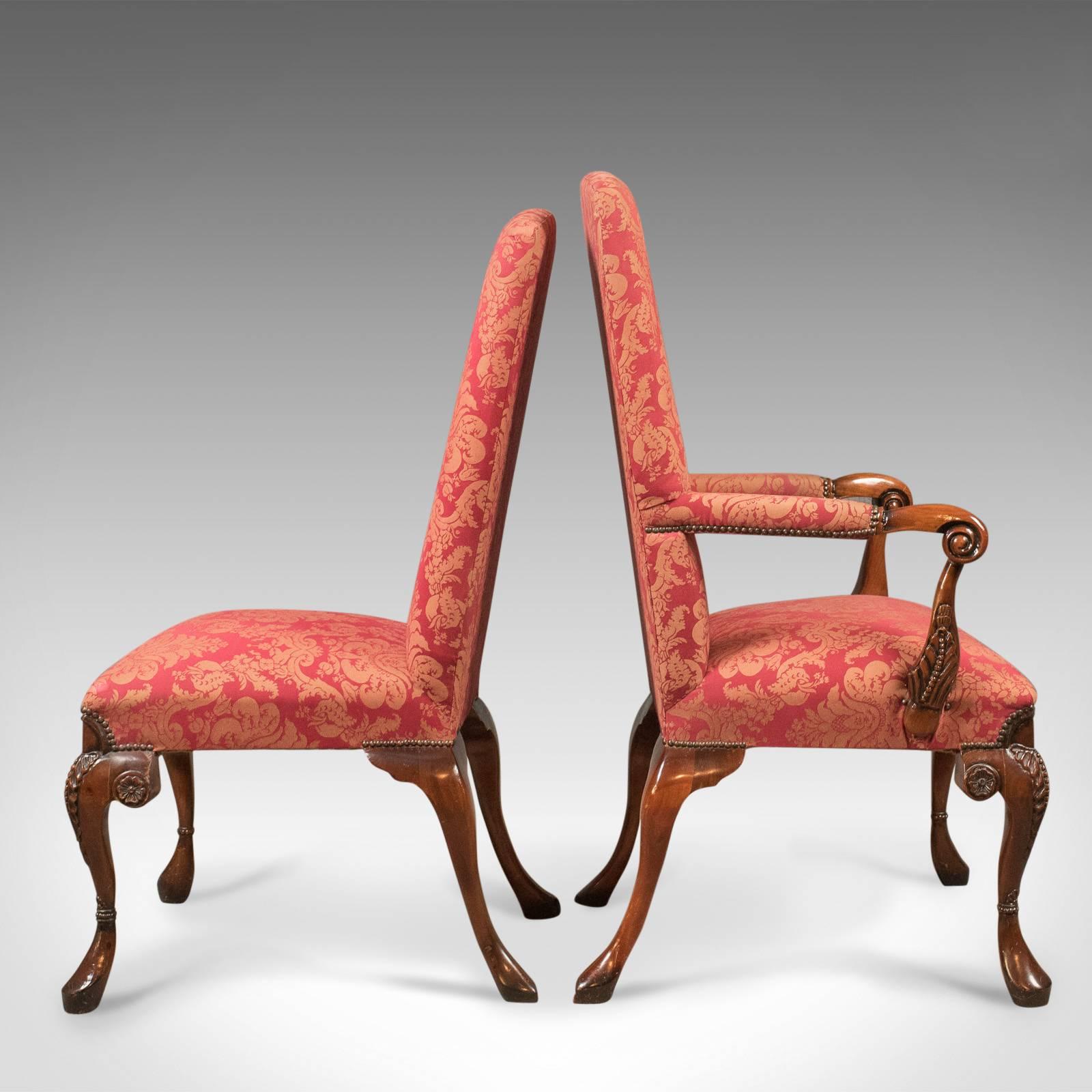 Great Britain (UK) Set of Ten Upholstered Dining Chairs in Early 18th Century Manner, 20th Century