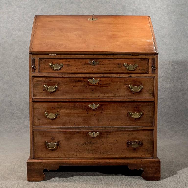 Antique Writing Desk Bureau Chest English Mahogany Quality