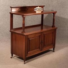Antique Cabinet Buffet Server Sideboard Mahogany Victorian English, circa 1870