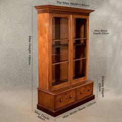 Antique Large Display Bookcase Cabinet Mahogany, Victorian, circa 1860