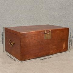 Oak Silver Chest Coffer Storage Trunk Blanket Box Coffee Table, circa 1900