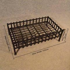 Large Antique Fire Basket Chimney Hearth Fireplace Iron Grate, circa 1900