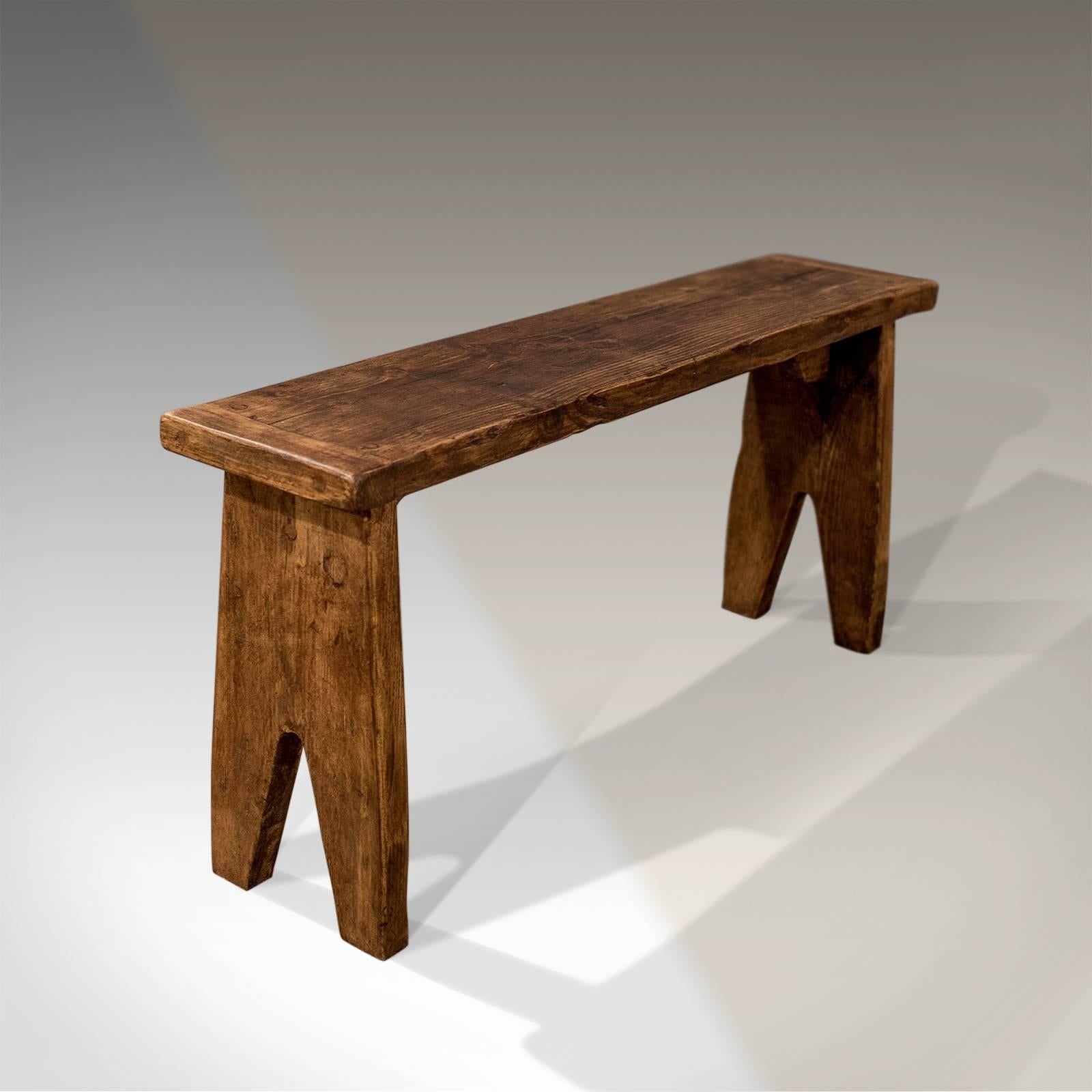 Antique Pair of Waxed Pine Benches, 20th Century In Good Condition In Hele, Devon, GB