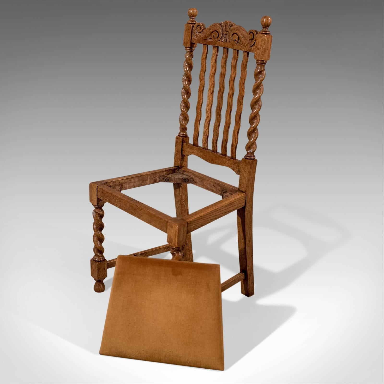 barley twist oak dining chairs