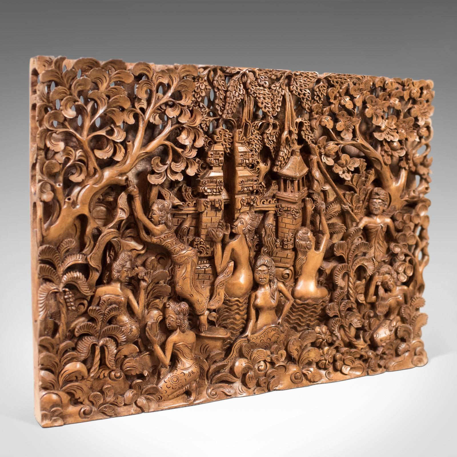 balinese carved wood panels
