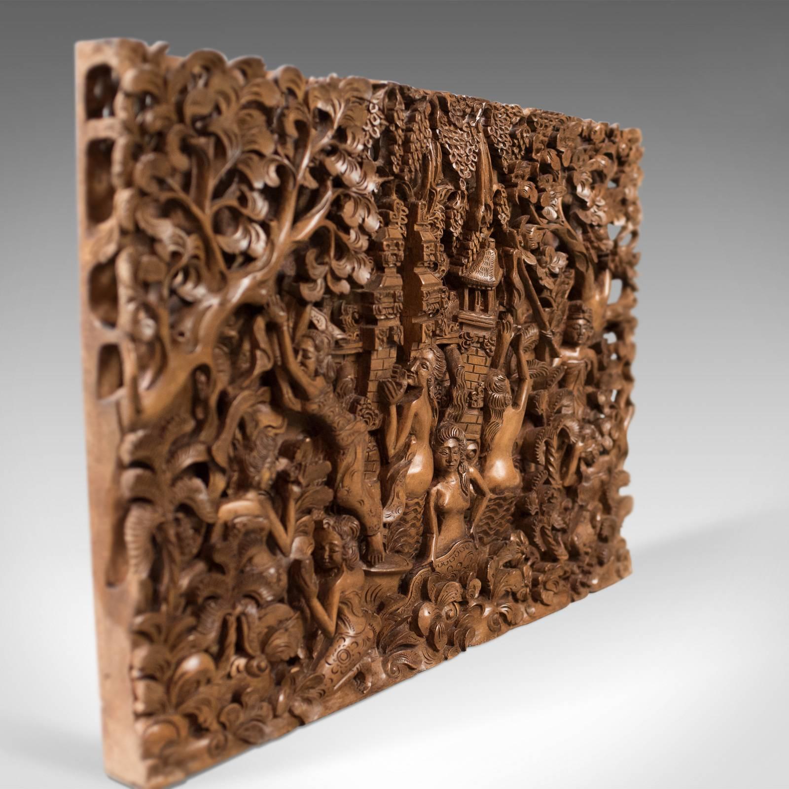 indonesian carved wood panels