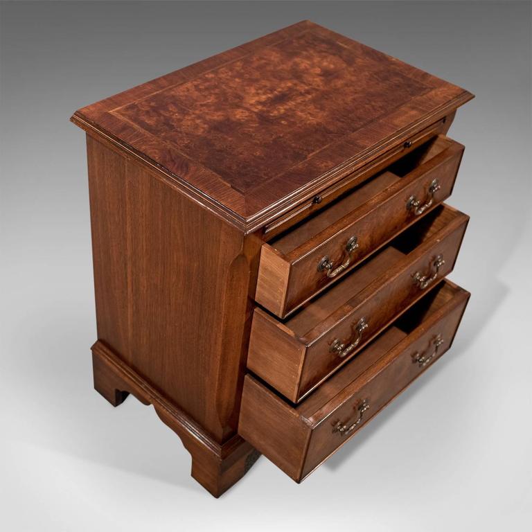 Antique Small Bachelor S Chest Drawers Fine Burr Walnut And Mahogany Georgian Antique Small Bachelor S Chest Drawers Fine Burr Walnut And Mahogany For