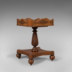 Antique Side Table, Early Victorian Decanter Stand, English, circa 1850