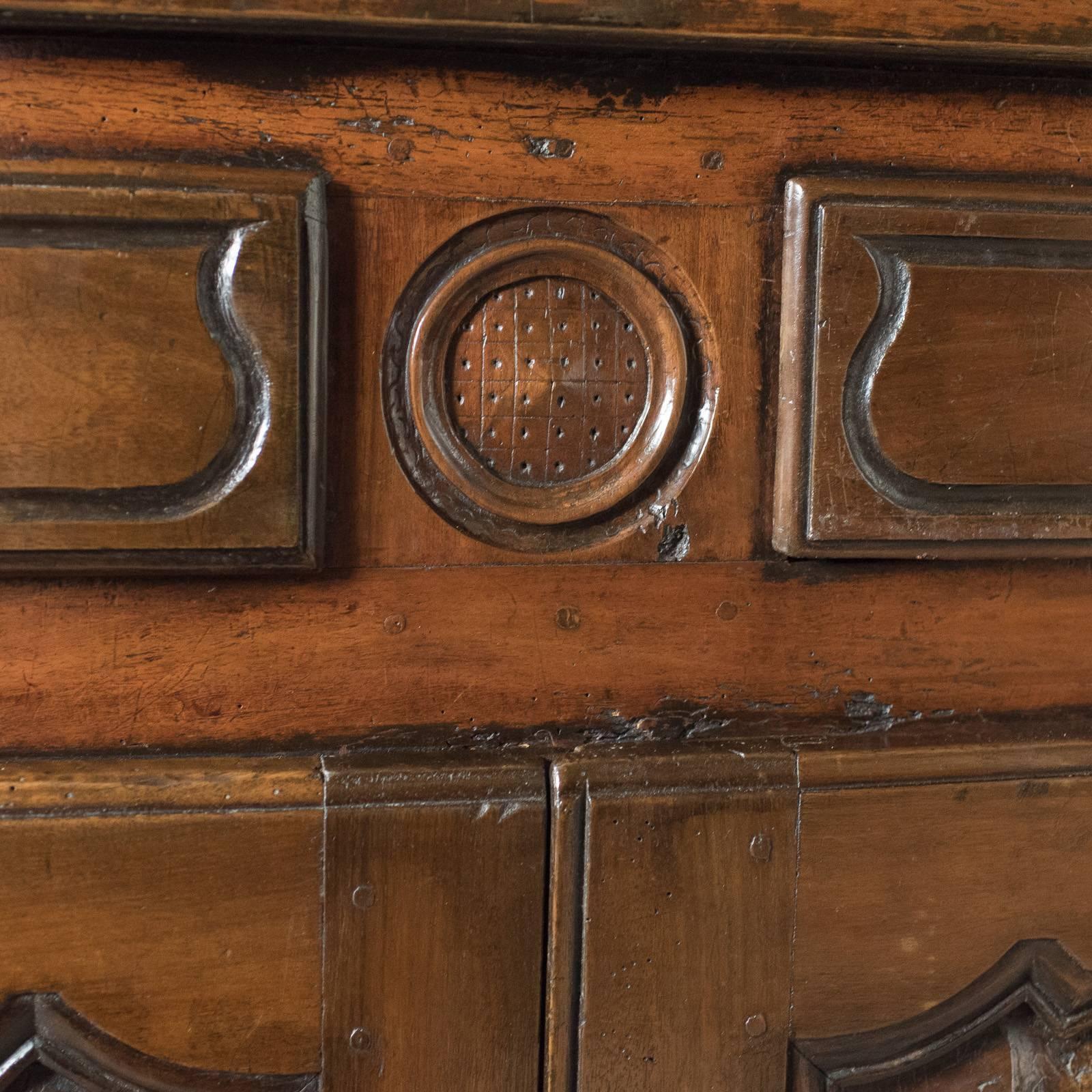 French Antique Sideboard Cabinet, 18th Century Walnut Cupboard 2