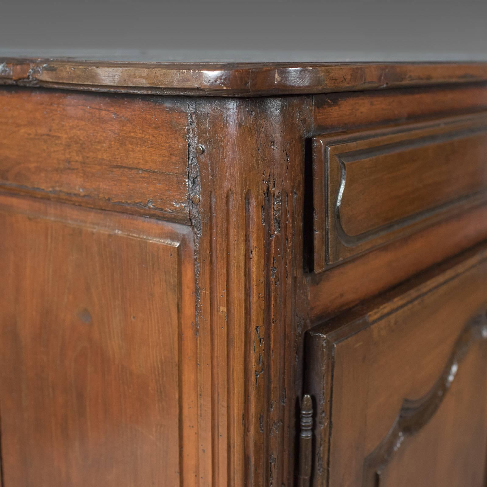 French Antique Sideboard Cabinet, 18th Century Walnut Cupboard 1