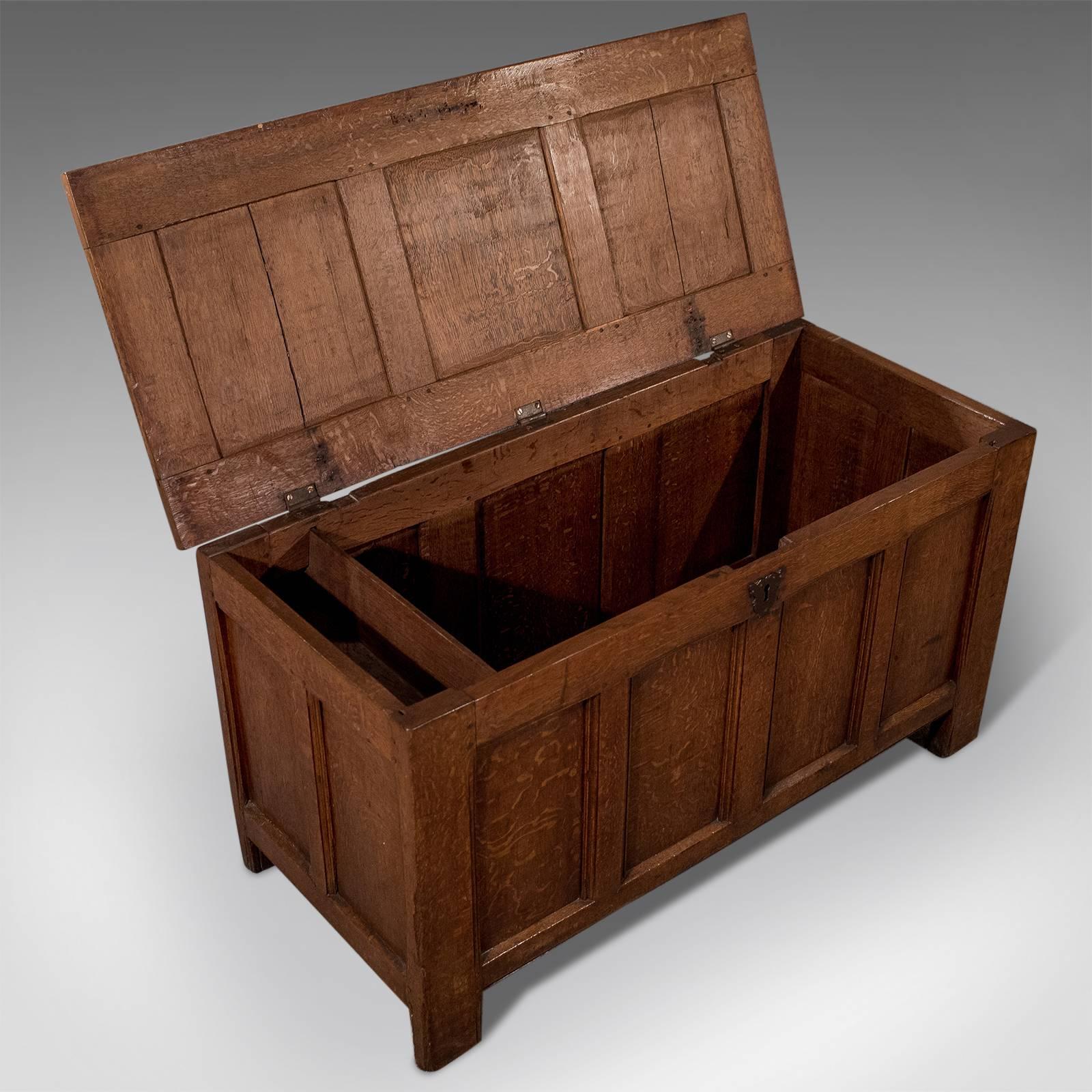 Mid-18th Century Antique Oak English Coffer Storage Chest Trunk Quality Georgian, circa 1750