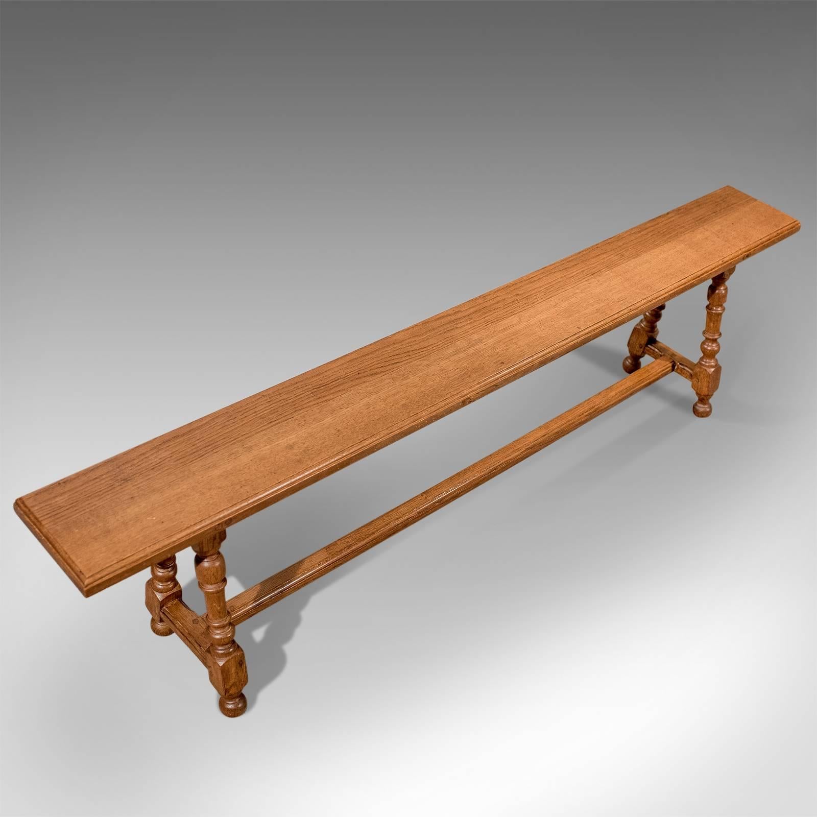 oak seating bench